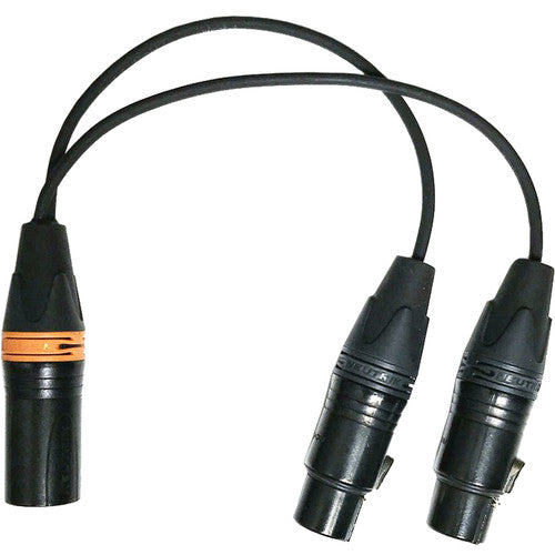 BB&S Lighting Pipeline Xlr Split Cable From 1 Xlr 3 Pin Male To 2 Xlr 3 Pin Female Length 8"