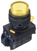 Idec YW1L-A2E10Q4Y Illuminated Pushbutton Switch YW Series SPST-NO On-Off 24 V Yellow