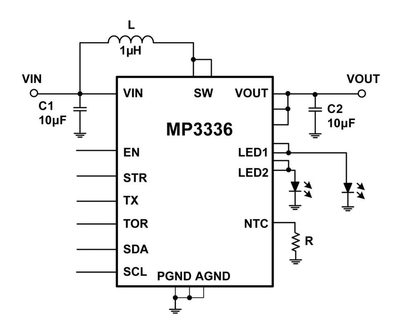 Monolithic Power Systems (MPS) MP3336GC-P MP3336GC-P LED Driver 2 Outputs Boost 2.7 V to 5.5 Input 1 MHz 5 V/2 A Output WLCSP-20