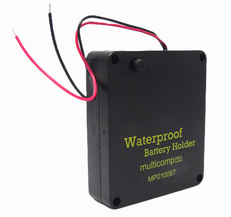 Multicomp PRO MP010067 Battery Holder 4xAA Size 150mm With Switch Screw IP65