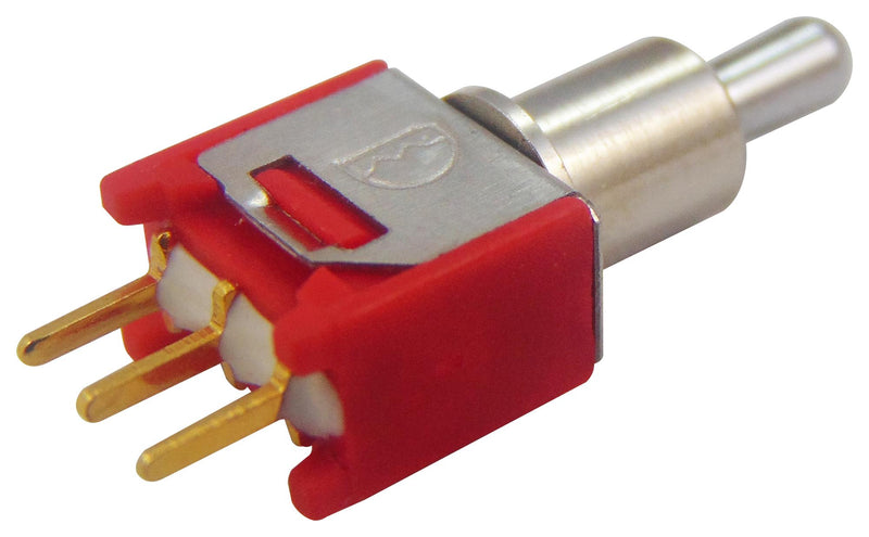 MULTICOMP 2MS5T2B2M2RE Toggle Switch, SPDT, Non Illuminated, On-Off-(On), 2MS5 Series, Panel, 100 mA