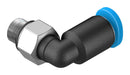 Festo 153333 Pneumatic Fitting Push-In L-Fitting M5 14 bar 4 mm PBT (Polybutylene Terephthalate) Qsml