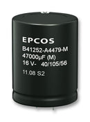 Epcos B41252A7688M000 Electrolytic Capacitor Snap-in 6800 &Acirc;&micro;F 35 V &plusmn; 20% Snap-In 2000 Hours @ 105&deg;C