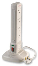 PRO ELEC 2710+SURGE+SW 10-Gang Switched Extension Towers with Surge Protection, 2m Lead