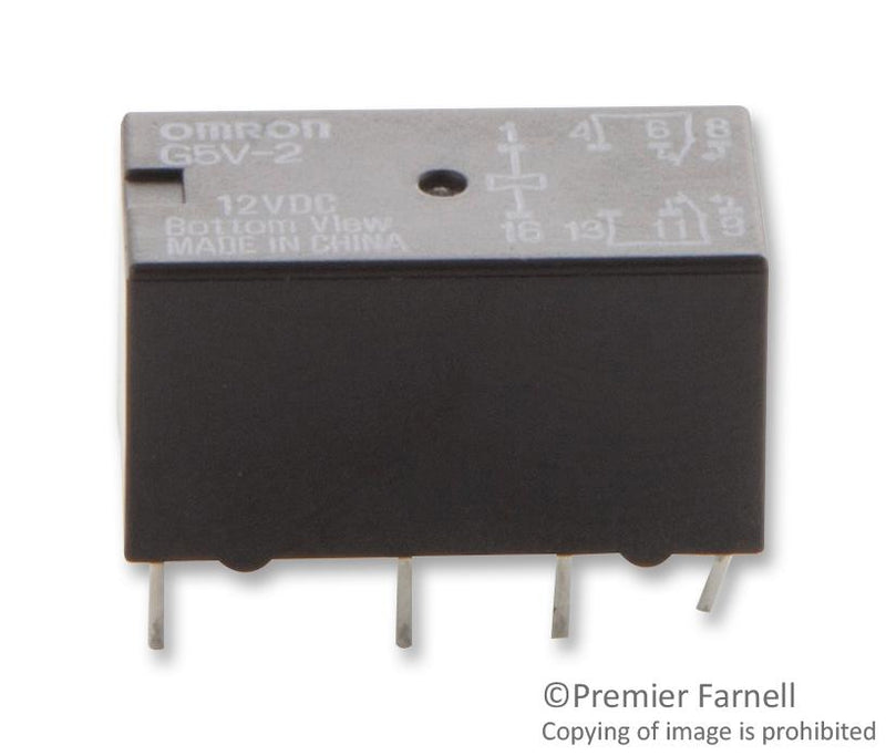 Omron Electronic Components G5V-2 DC12 Signal Relay 12 VDC Dpdt 2 A Through Hole Non Latching