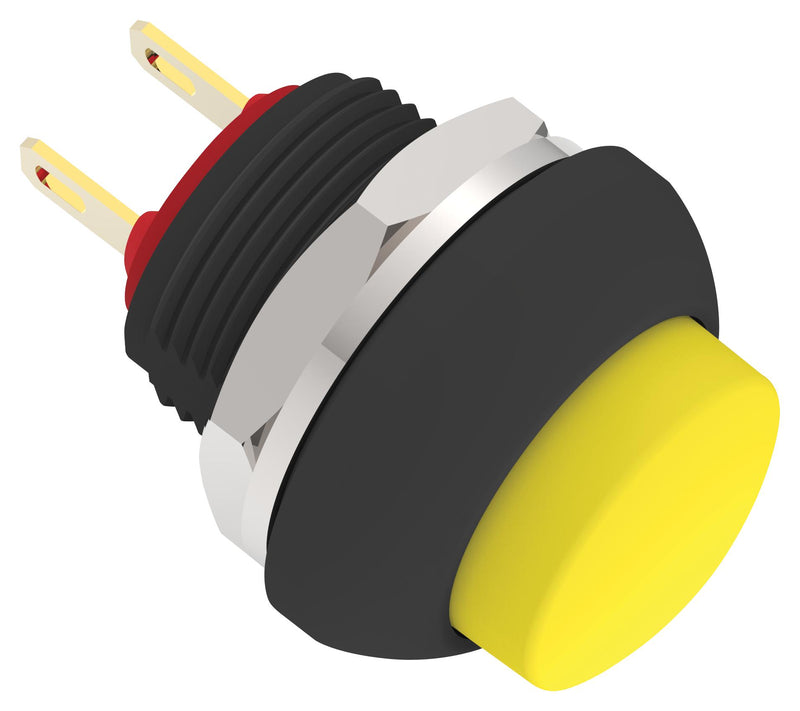 Alcoswitch - TE Connectivity PB6B2HS5M2CAL00 Industrial Pushbutton Switch Subminiature Off-(On) Raised Round Spst PB6 Series Solder IP68