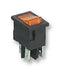 Arcolectric (BULGIN LIMITED) H8553VBNAO Rocker Switch Off-On Dpst Illuminated Panel Mount Amber 8500