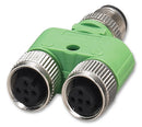 Phoenix Contact SAC-5P-M12Y/2XM12FS VP Sensor Splitter Y - Style Cable Mount 5 Position M12 Plug 2 x Receptacle