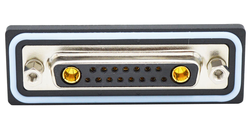 Norcomp CDFR17W2213L411 CDFR17W2213L411 Combination Layout D Sub Connector Nanook CDF Series DB-17W2 Receptacle 17 Contacts