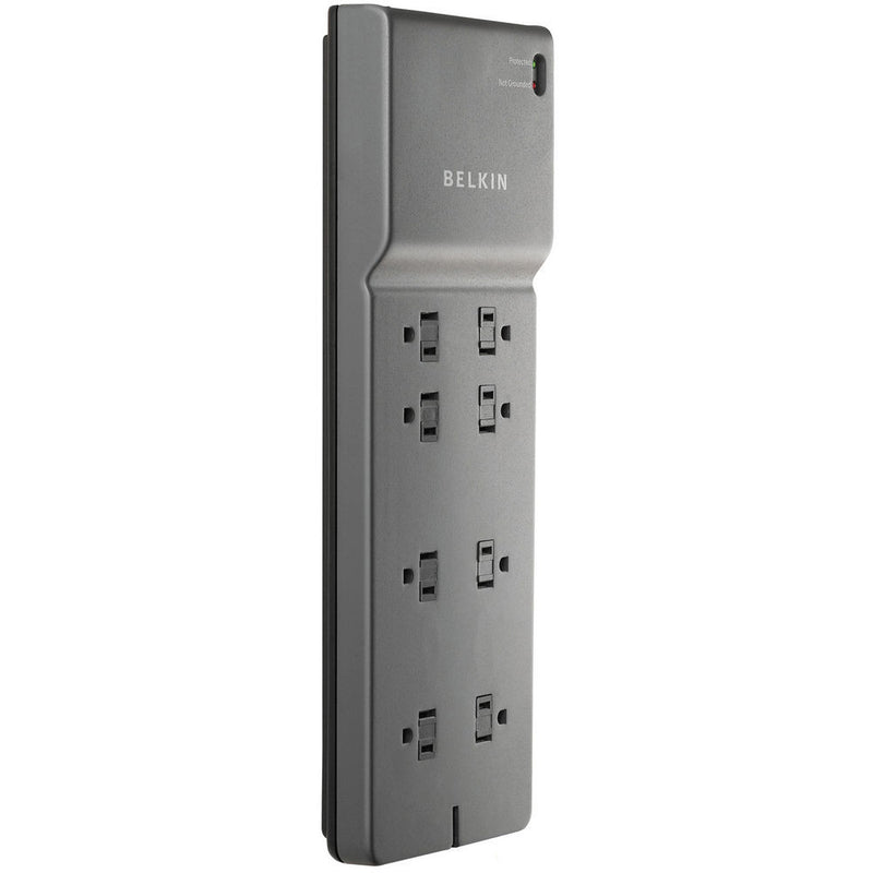 Belkin 8-Outlet Home and Office Surge Protector with Telephone Protection (Black, 6')