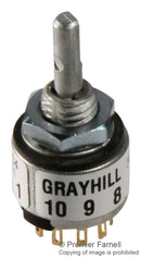 Grayhill 56SD36-01-2-AJS Rotary Switch 5 Position 2 Pole 36 &deg; 200 mA 115 V 56