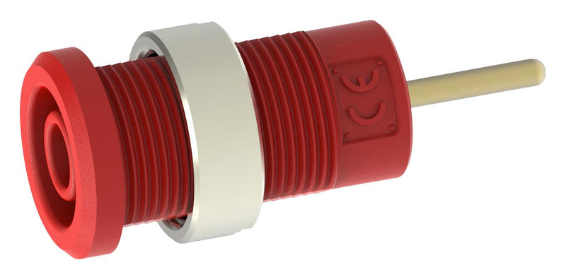 Tenma 72-14206 Banana Test Connector Jack Panel Mount 36 A 1 kV Gold Plated Contacts Red