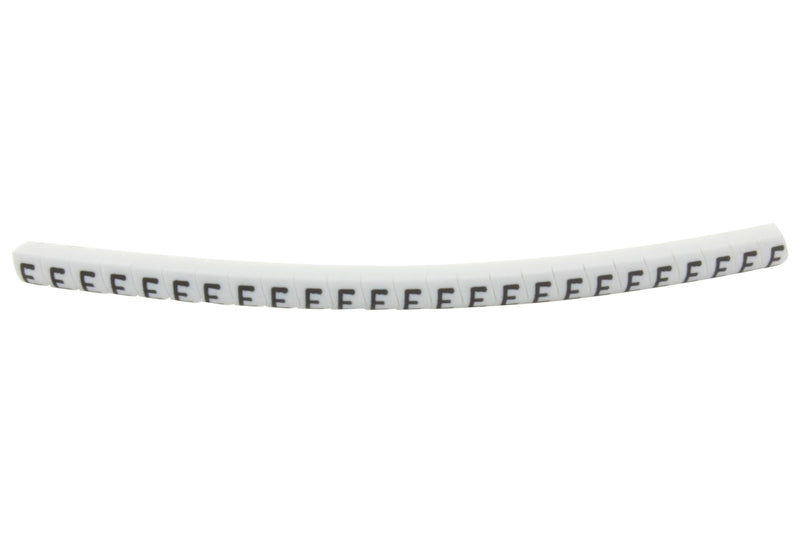 Hellermanntyton 901-11078 Wire Marker Helagrip Slide On Chevron Cut Pre Printed E Black White 3.5mm 5 mm