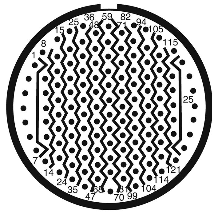 Amphenol Industrial D38999/26FH35SB-LC D38999/26FH35SB-LC Circular Connector MIL-DTL-38999 Series III Straight Plug 100 Contacts