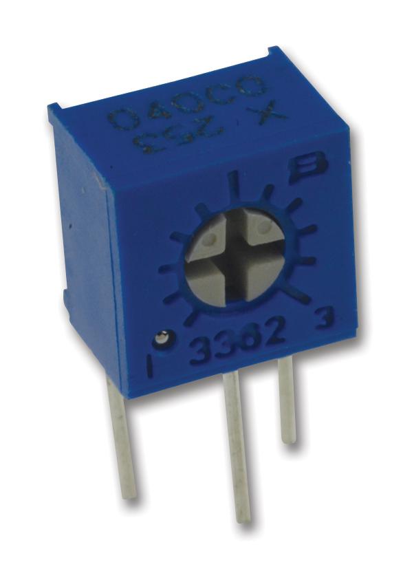 BOURNS 3362X-1-503LF Trimmer Potentiometer, 50 kohm, 500 mW, &plusmn; 10%, Trimpot 3362 Series, 1 Turns, Through Hole