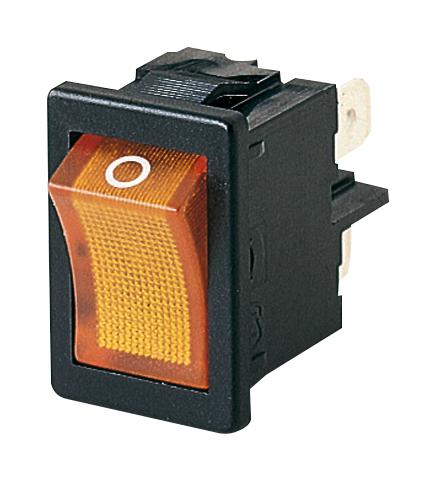 Marquardt 01855.1104-00 Rocker Switch Illuminated Dpst On-Off Orange Panel 4 A