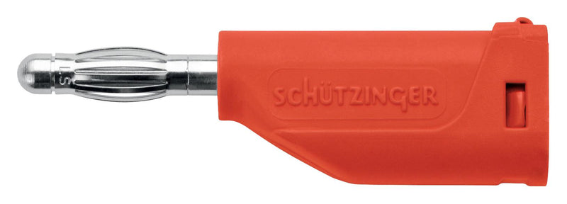 Schutzinger FK 15 S NI / 2.5 RT Banana Test Connector Plug Cable Mount 32 A 70 VDC Nickel Plated Contacts Red