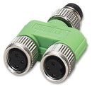 Phoenix Contact SAC-3P-M 8Y/2XM 8FS SAC-3P-M 8FS Sensor Splitter Y - Style Cable Mount 4 Position M8 Plug 2 x 3 Receptacle