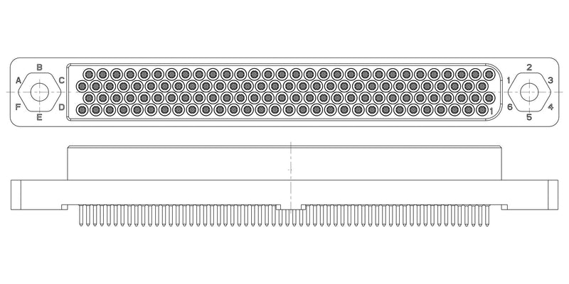 Amphenol Aerospace HDB-M4-120M222X HDB-M4-120M222X Rect Power Conn Rcpt 120POS 4ROW