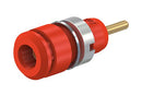 Staubli 65.9194-22 65.9194-22 Banana Test Connector 2mm Receptacle Panel Mount 10 A 600 V Gold Plated Contacts Red