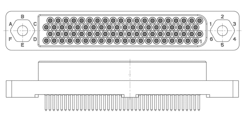 Amphenol Aerospace HDB-M4-080M236X HDB-M4-080M236X Rect Power Conn Rcpt 80POS 4ROW