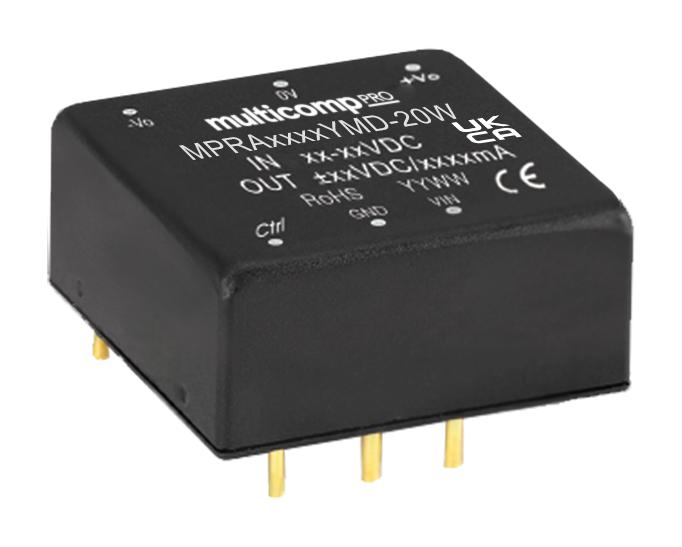 Multicomp PRO MPRA2415YMD-20W Isolated Through Hole DC/DC Converter ITE 20 W 2 Output 15 V 667 mA New