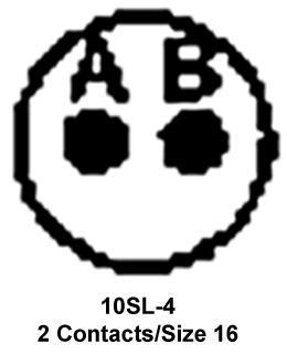 Amphenol Industrial 97-3102A-10SL-4P 97-3102A-10SL-4P Circular Connector Receptacle Size 10SL 2 Position BOX