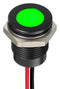 Apem Q14F5BXXHG220E LED Panel Mount Indicator Green 220 VAC 14 mm 3 mA 250 mcd IP67