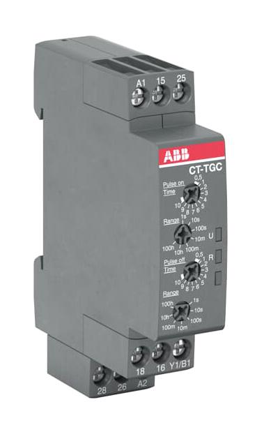 ABB 1SVR508160R0100 Analogue Timer CT-C Series On Pulse Off 0.05 s 100 h 14 Ranges 2 Changeover Relays