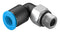 Festo QSML-M7-6 Pneumatic Fitting Push-In L-Fitting M7 14 bar 6 mm PBT (Polybutylene Terephthalate) Qsml