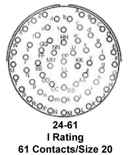 Amphenol Industrial MS3126F24-61S. Circular Connector Plug Size 24 61 Position Cable