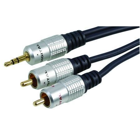 MCM PSG00806 3 Premium 3.5MM Y-CABLE CBL M TO Dual RCA 64T7455