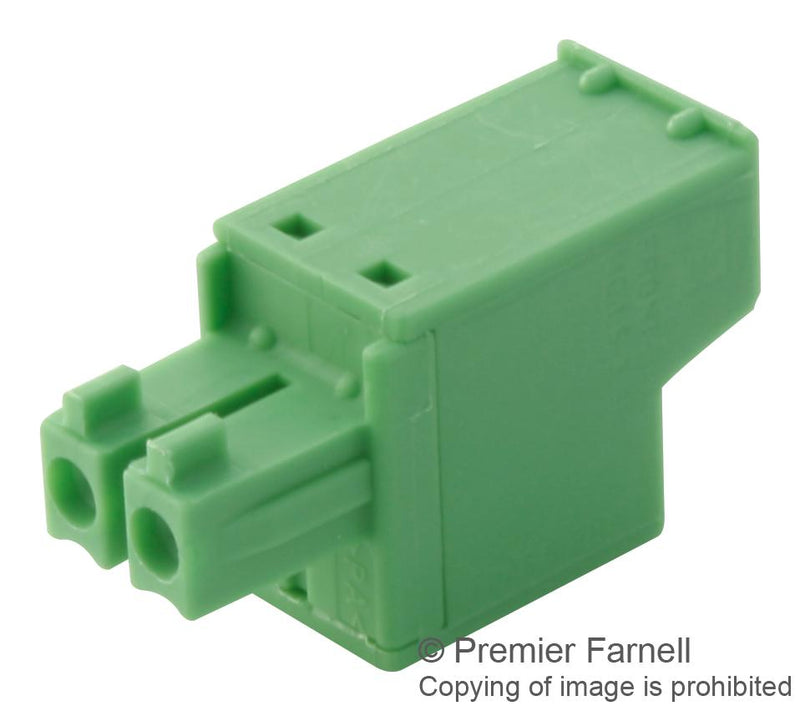 Phoenix Contact FRONT-MC15/2-ST-381 Pluggable Terminal Block 3.81 mm 2 Ways 28AWG to 16AWG 1.5 mm&Acirc;&sup2; Screw 8 A