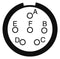 Amphenol Industrial D38999/20WB98SB-LC D38999/20WB98SB-LC Circular Connector MIL-DTL-38999 Series III Wall Mount Receptacle 6 Contacts