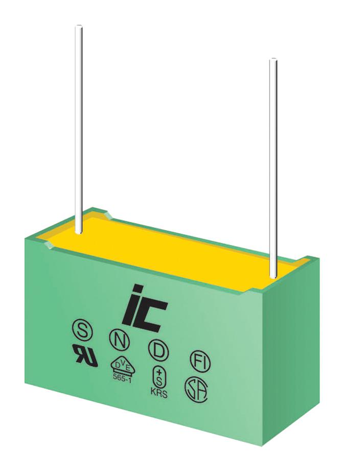 Illinois Capacitor 224MKP275KB Safety 0.22 &micro;F X2 MKP Series 310 V PP (Polypropylene)