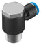 Festo QSLV-3/8-8 Pneumatic Fitting Push-In L-Fitting R3/8 14 bar 8 mm PBT (Polybutylene Terephthalate) Qslv