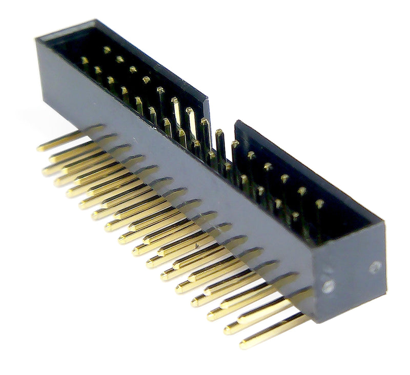 Multicomp PRO MP008647 Pin Header Wire-to-Board 2 mm Rows 30 Contacts Through Hole Right Angle MCP 2MM RA