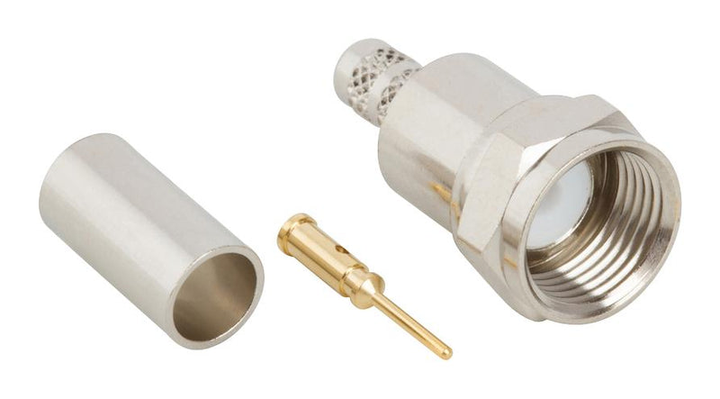 Amphenol RF 222197 222197 / Coaxial Connector F Straight Plug Crimp 75 ohm RG58/U RG58C/U Brass