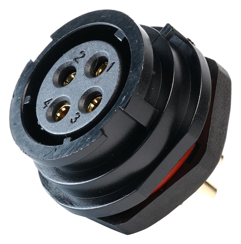 Multicomp PRO MP002724 Circular Connector MP-T21 IP67 Series Panel Mount Receptacle 4 Contacts Screw Socket Bayonet