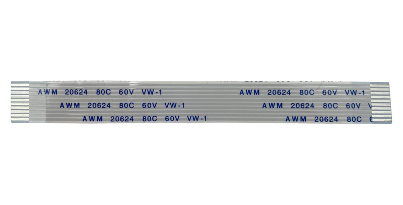 Multicomp PRO MP-FFCA10081522A MP-FFCA10081522A FFC / FPC Cable 8 Core 1 mm Same Sided Contacts 6 " 152 White