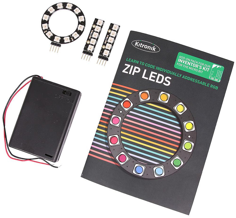 Kitronik 5603-ZIP Educational Hobby Kit ZIP LED Add-On Pack For micro:bit Inventors