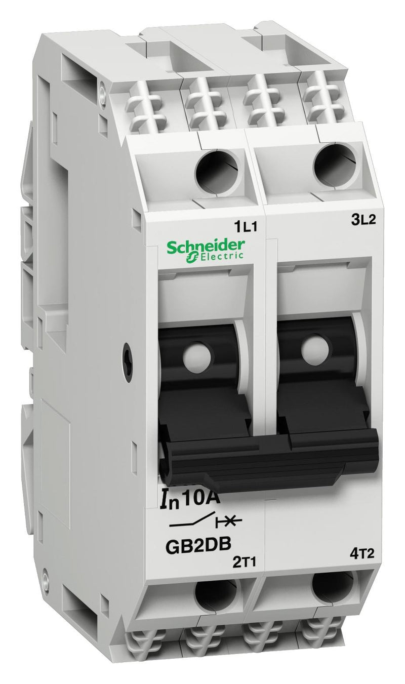 Schneider Electric GB2DB12 Thermal Magnetic Circuit Breaker Toggle Control Tesys Series 6 A 2 Pole 48 V 415