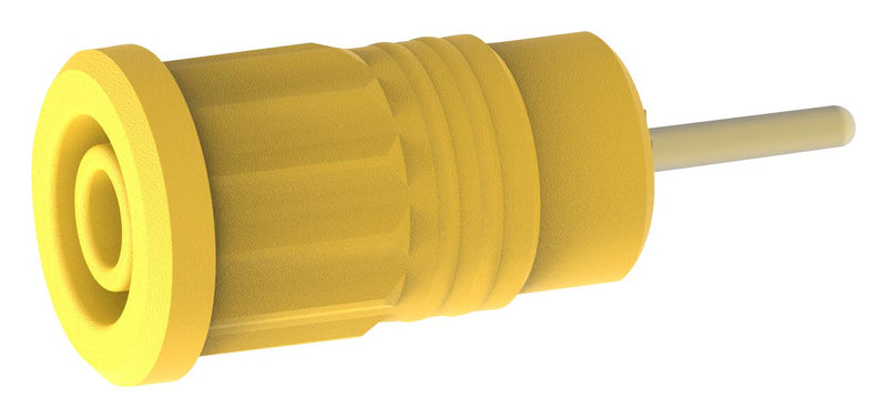 Tenma 72-14236 Banana Test Connector Jack Panel Mount 36 A 1 kV Gold Plated Contacts Yellow