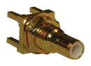 Amphenol RF 142210 142210 / Coaxial Connector SMB Straight Bulkhead Jack Through Hole Vertical 50 ohm Brass