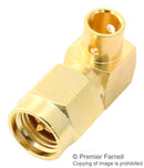 Multicomp MC001916 RF / Coaxial Connector SMA Right Angle Plug Solder 50 ohm Brass