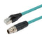 L-COM TRG610-T6T-2M Category 6A M12 8 Position X Code SF/UTP Industrial Cable M / RJ45 2.0M 23AH2786