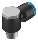 Festo QSLV-3/8-12 Pneumatic Fitting Push-In L-Fitting R3/8 14 bar 12 mm PBT (Polybutylene Terephthalate) Qslv