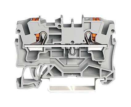 Wago 2204-1201 DIN Rail Mount Terminal Block 2 Ways 20 AWG 10 4 mm&sup2; Clamp 32 A