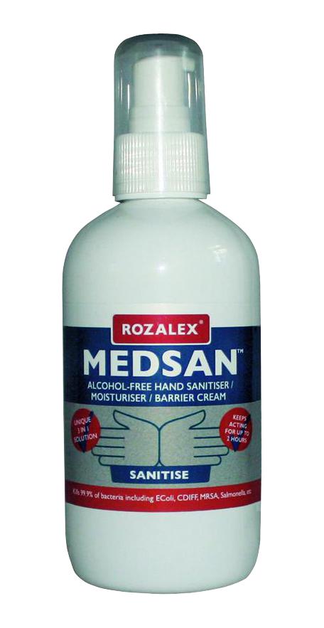 Rozalex 6043995 Hand Sanitiser Alcohol Free Medsan 3-IN-1 Pump Bottle 250ml