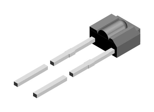 Vishay TEST2600 TEST2600 Phototransistor 920 nm 60 &Acirc;&deg; 100 mW 2 Pins Side Looking